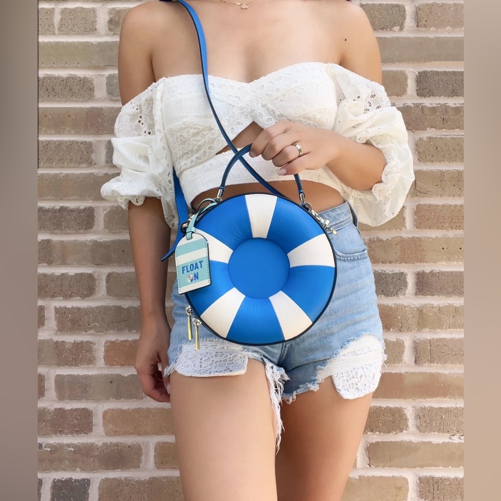 Kate Spade Splash Pool Float Crossbody Blue Multi Novelty NWOT - Picture 7 of 8